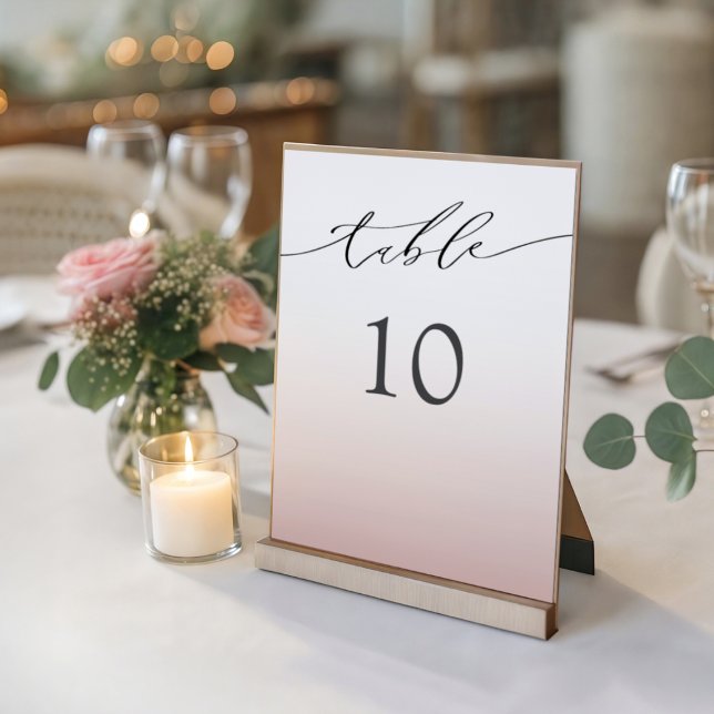Numeração De Mesa Minimal Rose Gold Wedding  (Criador carregado)