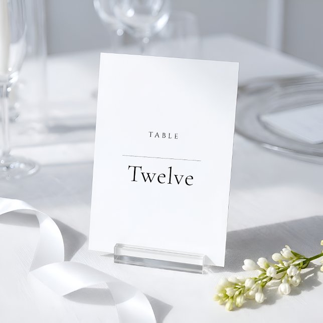 Numeração De Mesa Minimalist Black & White | Modern Luxury  (Criador carregado)