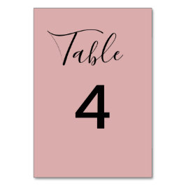 Numeração De Mesa Minimalist Dusty Pink Wedding