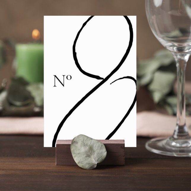Numeração De Mesa Minimalist Wedding Table Number Card (Criador carregado)