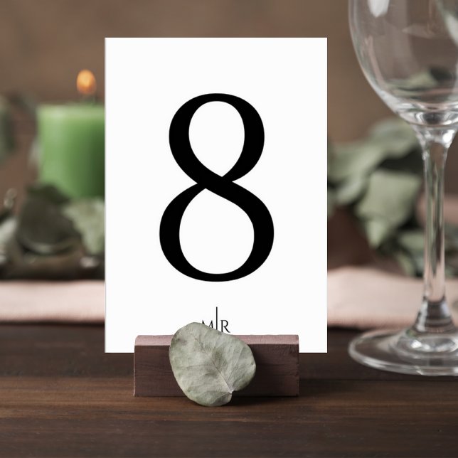 Numeração De Mesa Minimalist Wedding Table Number Card (Criador carregado)