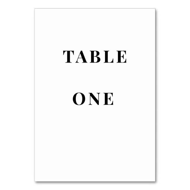Numeração De Mesa Minimalist Wedding Table Numbers | Elegant Cards (Frente)