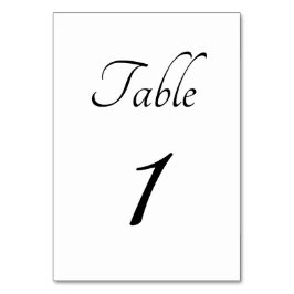 Numeração De Mesa Minimalista: Número da Mesa Branco e em Itálico