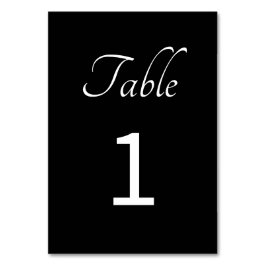 Numeração De Mesa Minimalista: Preto   Número da Mesa