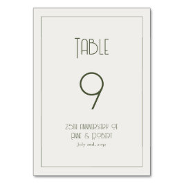 Numeração De Mesa Minimalista vintage