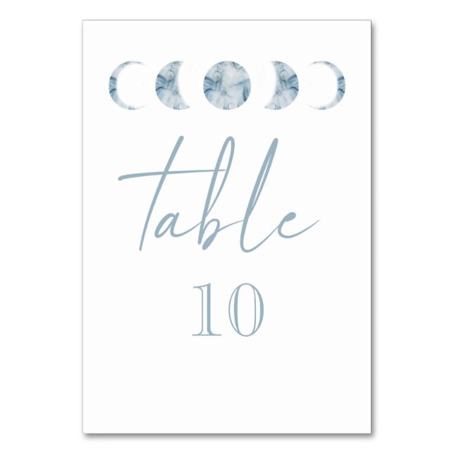 Numeração De Mesa Mínimo - Lua - Fases Celestiais (Frente)