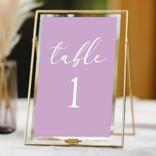 Numeração De Mesa Mínimo Minimalista Elegante Casamento Lilás