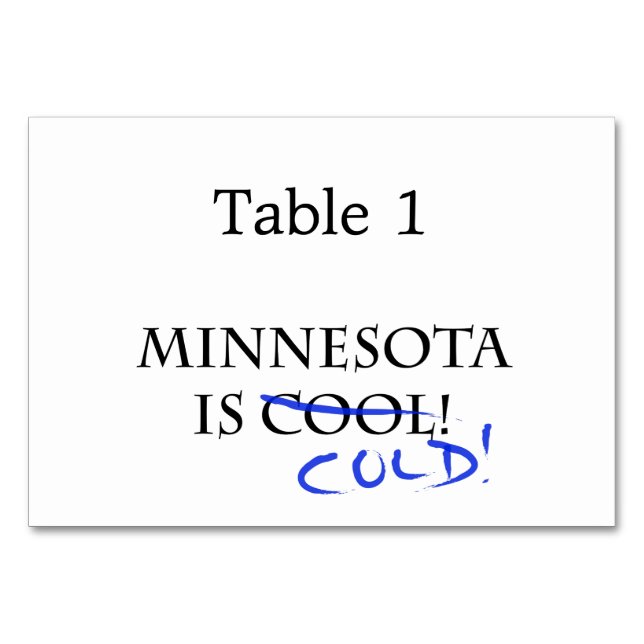 Numeração De Mesa Minnesota é Legal (Frente)
