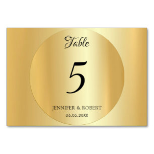 Numeração De Mesa Modelo customizado elegante dourado falso manuscri