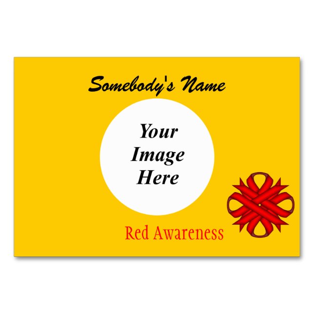 Numeração De Mesa Modelo de Fita Vermelha (Frente)