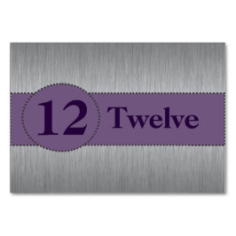 Numeração De Mesa Modelo de Mesa de placa de  prateada