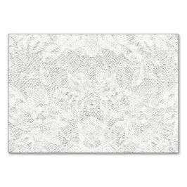 Numeração De Mesa Modelo - Fundo de rendas brancas