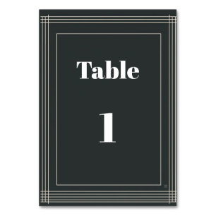 Numeração De Mesa Modelo Moderno de Números de Mesa em Preto e Branc