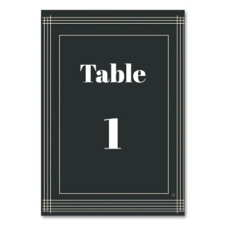 Numeração De Mesa Modelo Moderno de Números de Mesa em Preto e Branc
