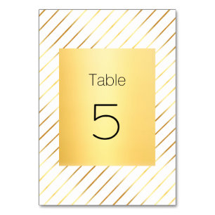 Numeração De Mesa Modelo Moderno Elegante Dourado Manuscrito