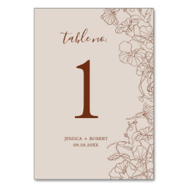 Numeração De Mesa Modern Boho Terracotta Wedding