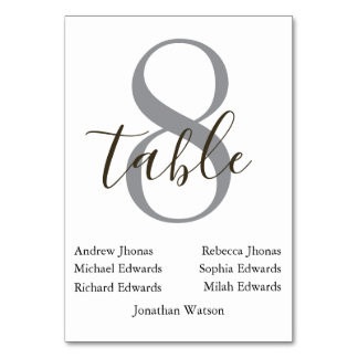 Numeração De Mesa Modern Brown Daytime Wedding Table Seating Chart
