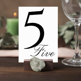 Numeração De Mesa Modern Elegant Wedding Table Number Card