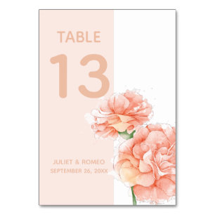 Numeração De Mesa Modern Floral Wedding