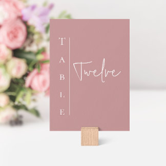 Numeração De Mesa Modern Mauve Wedding