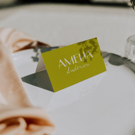 Numeração De Mesa Modern Minimalist Army Green Wedding Place Cards