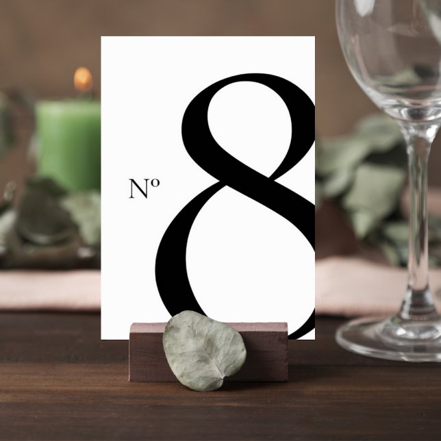 Numeração De Mesa Modern Minimalist Wedding Table Number Card (Criador carregado)