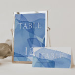 Numeração De Mesa Modern Watercolor Forma Número da Tabela de Casame<br><div class="desc">A nossa coleção "Modern Watercolor Shapes" apresenta formas de aquarela abstrato em cor azul-oceano,  combinadas com ousada tipografia e disposição modernas. Os produtos desta coleção são uma excelente escolha para qualquer casamento moderno ou minimalista com uma gota de cor. Verifique em nossa loja mais itens desta coleção.</div>