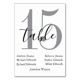 Numeração De Mesa Modern White Daytime Wedding Table Seating Chart