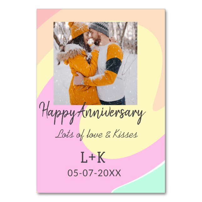 Numeração De Mesa Moderno boho feliz aniversário adicionar nome data (Frente)