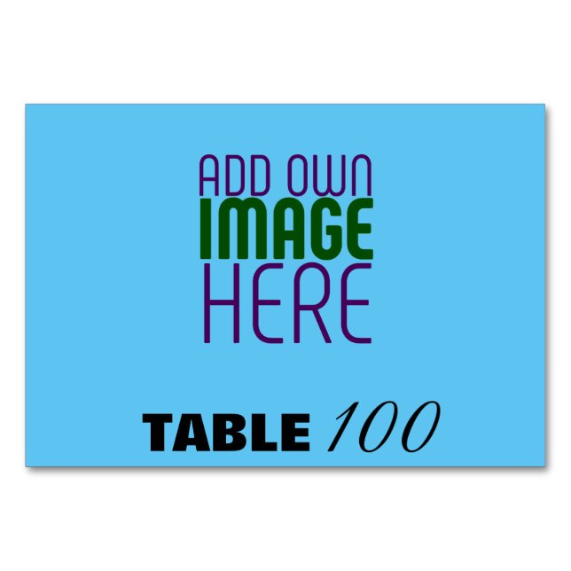 NUMERAÇÃO DE MESA MODERNO EDITABLE SWAG SKY BLUE IMAGE TEXTO MODELO (Frente)