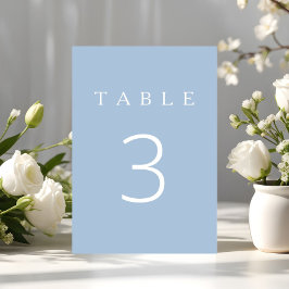 Numeração De Mesa Moderno Minimalista Azul