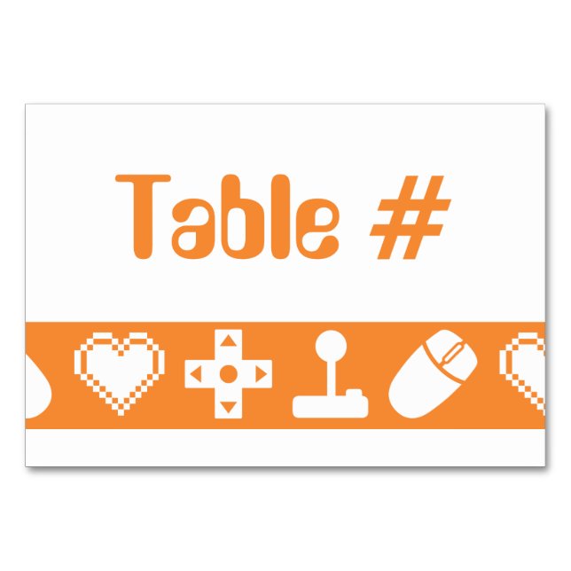 Numeração De Mesa Modo multijogador na placa de Mesa laranja (Frente)