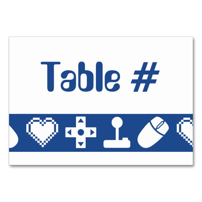 Numeração De Mesa Modo multijogador na placa Mesa azul (Frente)