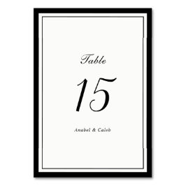Numeração De Mesa Moldura de Casamento Clássico Elegante