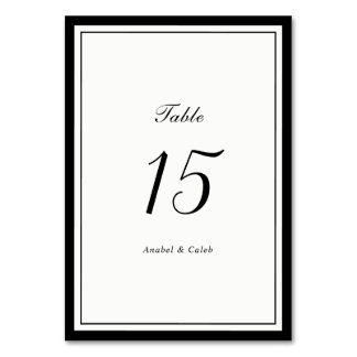 Numeração De Mesa Moldura de Casamento Clássico Elegante