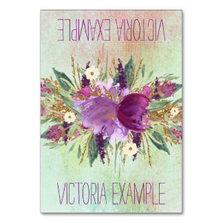 Numeração De Mesa Molhado Floral Pintado com Aquarela