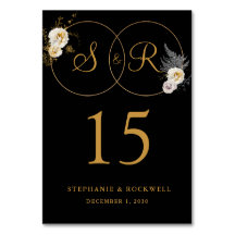 Monograma Dourado com nome preto Casamento inicial