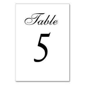 Numeração De Mesa Monograma tradicional de coroa negra e branca