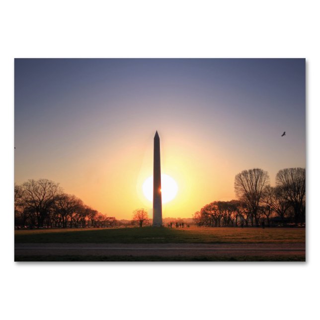 Numeração De Mesa Monumento a Washington no Sunset (Frente)