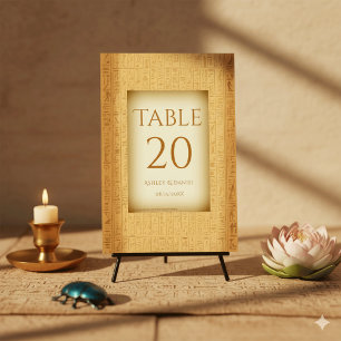 Numeração De Mesa Motivos Hieroglíficos Antigos Casamento Egípcio