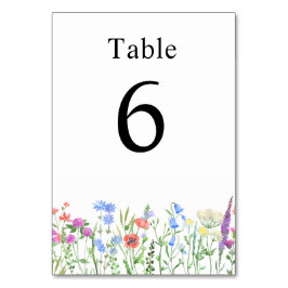 Numeração De Mesa Multihued Wildflower Baby Shower Celebration