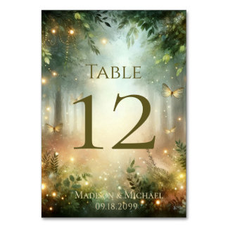 Numeração De Mesa Mystic Forest Meadow Magic Seating Chart