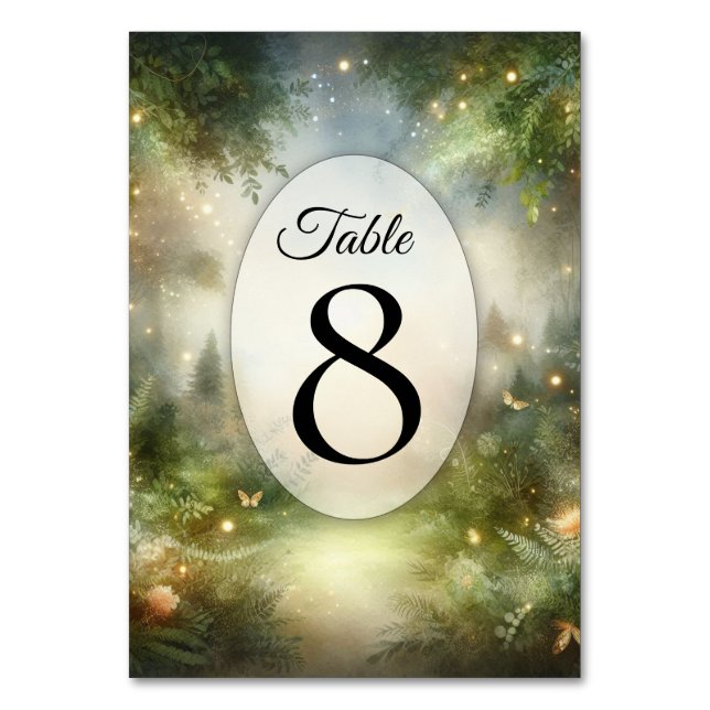 Numeração De Mesa Mystic Forrest Meadow Magic (Frente)