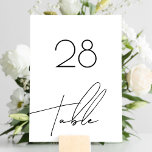 Numeração De Mesa Na moda Moderno de Casamento de Script<br><div class="desc">Números de Tabela Casada de Na moda de Script Branco - moderno e impressionante - parte de uma coleção</div>
