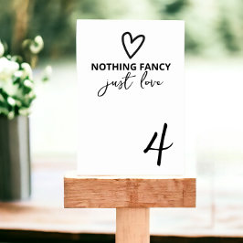 Numeração De Mesa Nada Rico Apenas Ama Casamento Minimalista