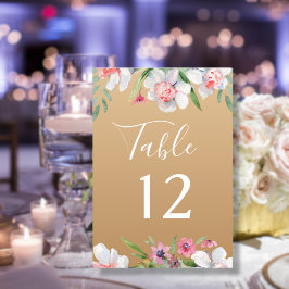 Numeração De Mesa Narciso Branco no Número da Mesa de Casamento de C