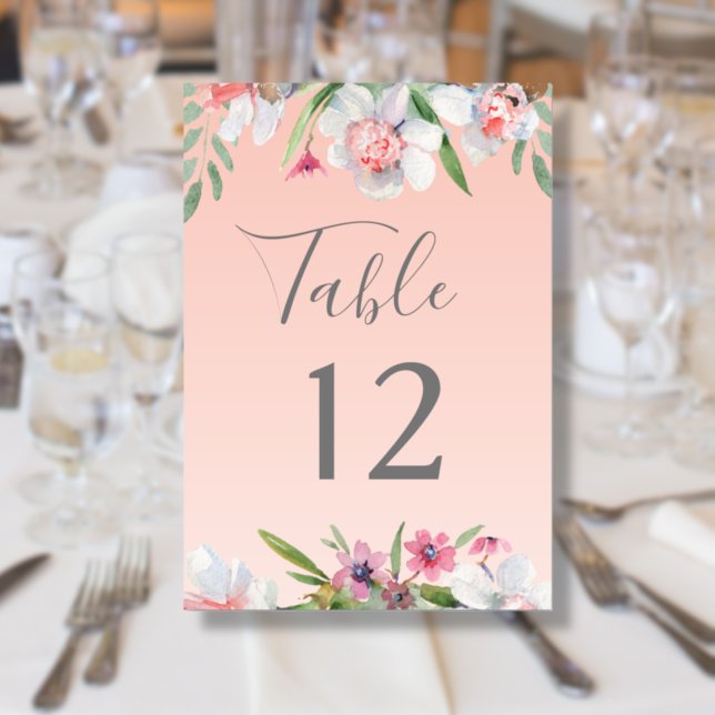 Numeração De Mesa Narciso Branco no Número da Mesa Rosa Apricot (Criador carregado)