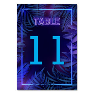 Numeração De Mesa Neon Glow no Partido das Trevas