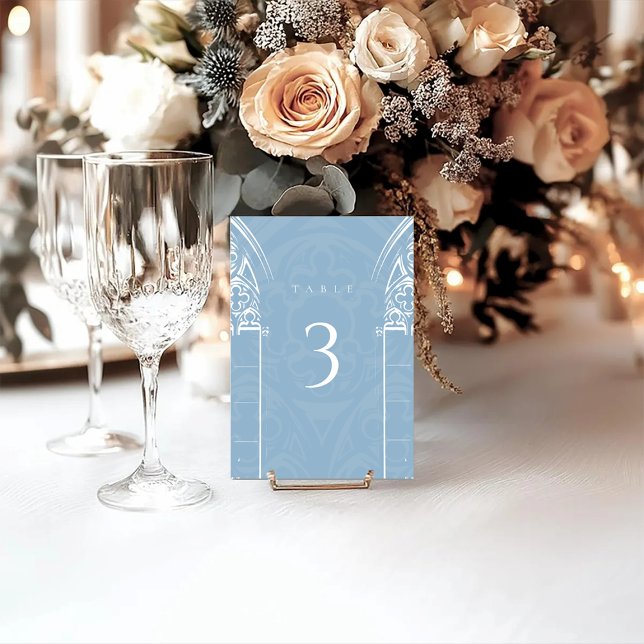 Numeração De Mesa Neve Gótica Fairytalhe de inverno Azul (Criador carregado)