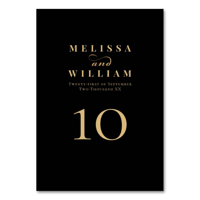 Numeração De Mesa Noiva Dourada Elegante e Casamento de noiva (Frente)